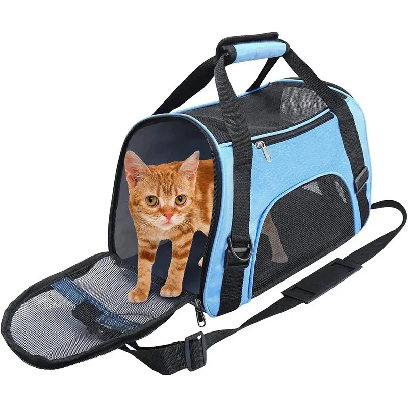 Pet Cat Travel Bag Breathable Foldable Portable Handbag Pets Transport Washable Single Shoulder Puppy Kitty Dogs Backpack