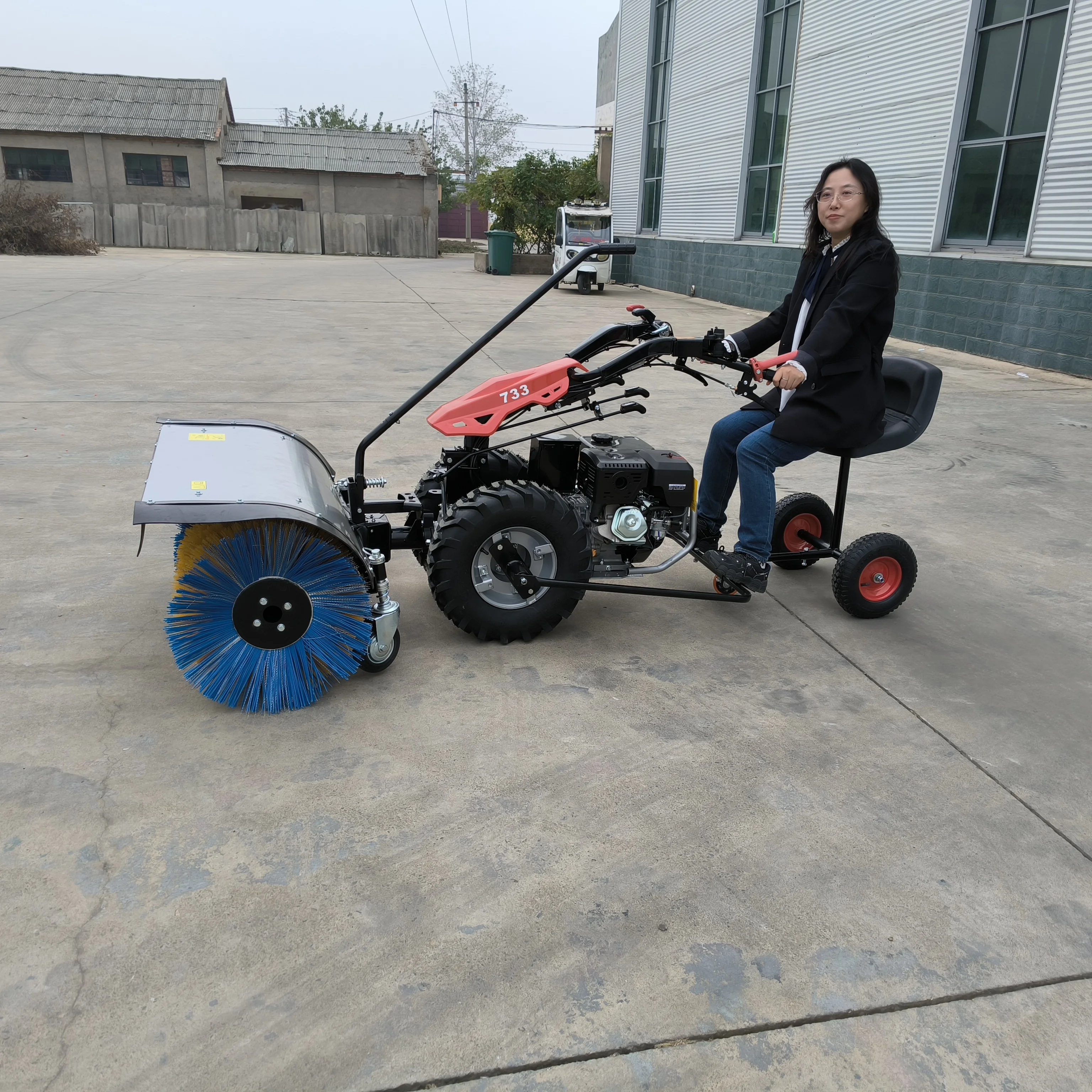 HOT Sale Snow   Machine  oline Powered Walk-Behind Snow Sweeper Tractor Snow Plow