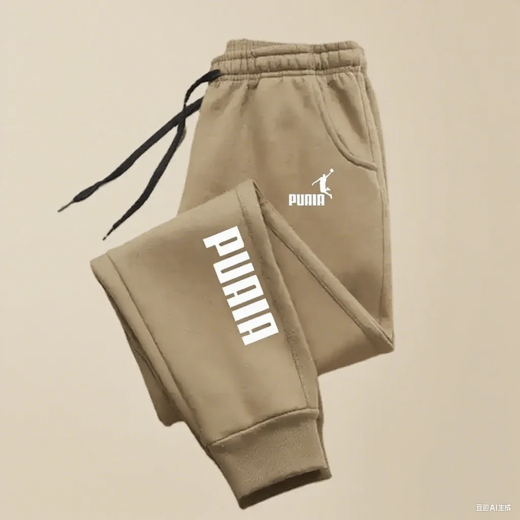 

Мужские брюки с принтом PUAIA, новые спортивные брюки для бега на осень/зиму, свободная одежда для фитнеса, однотонная одежда, уличная одежда, брюки