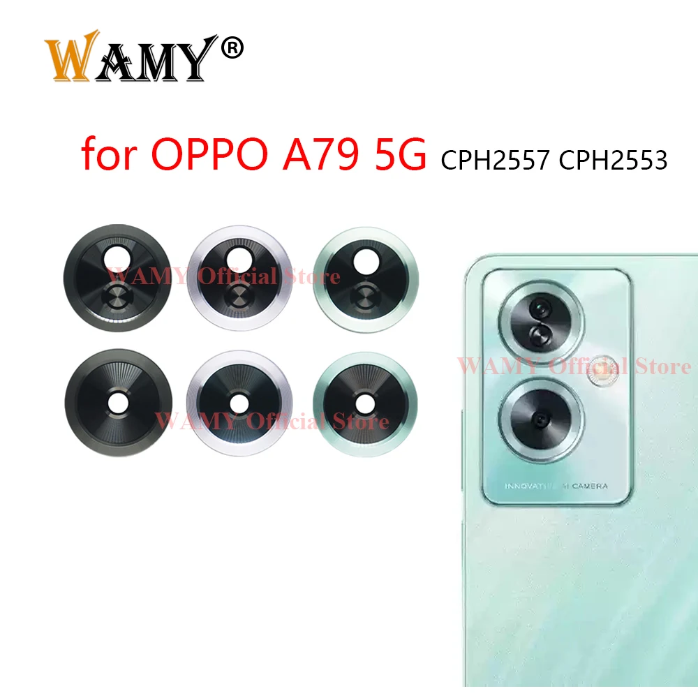 WAMY Rear Back Camera Glass Lens Replacement for OPPO A79 5G CPH2553 CPH2557 With Sticker
