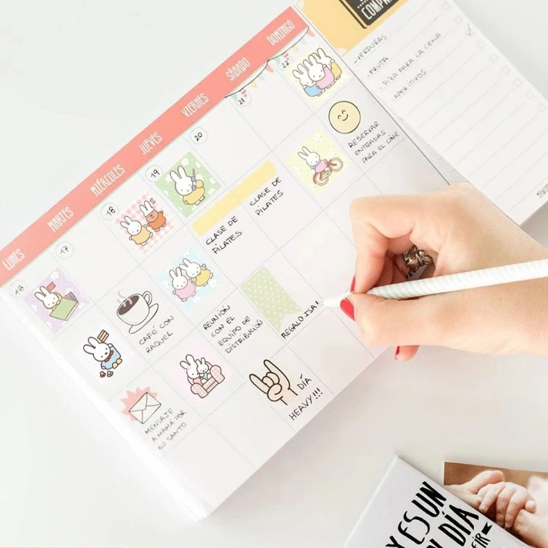 Miffy Curl Sticker High-Quality Anime Cartoon Print Creative Diary DIY Desktop Mobile Phone Case Waterproof Stickers 500 Pieces