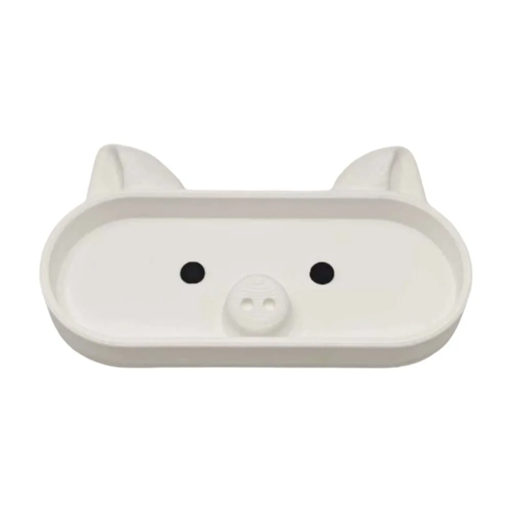 Cute 3D Printed Pig Organizer Tray Pink Washable Desktop Storage Box Glasses Holder Office Use