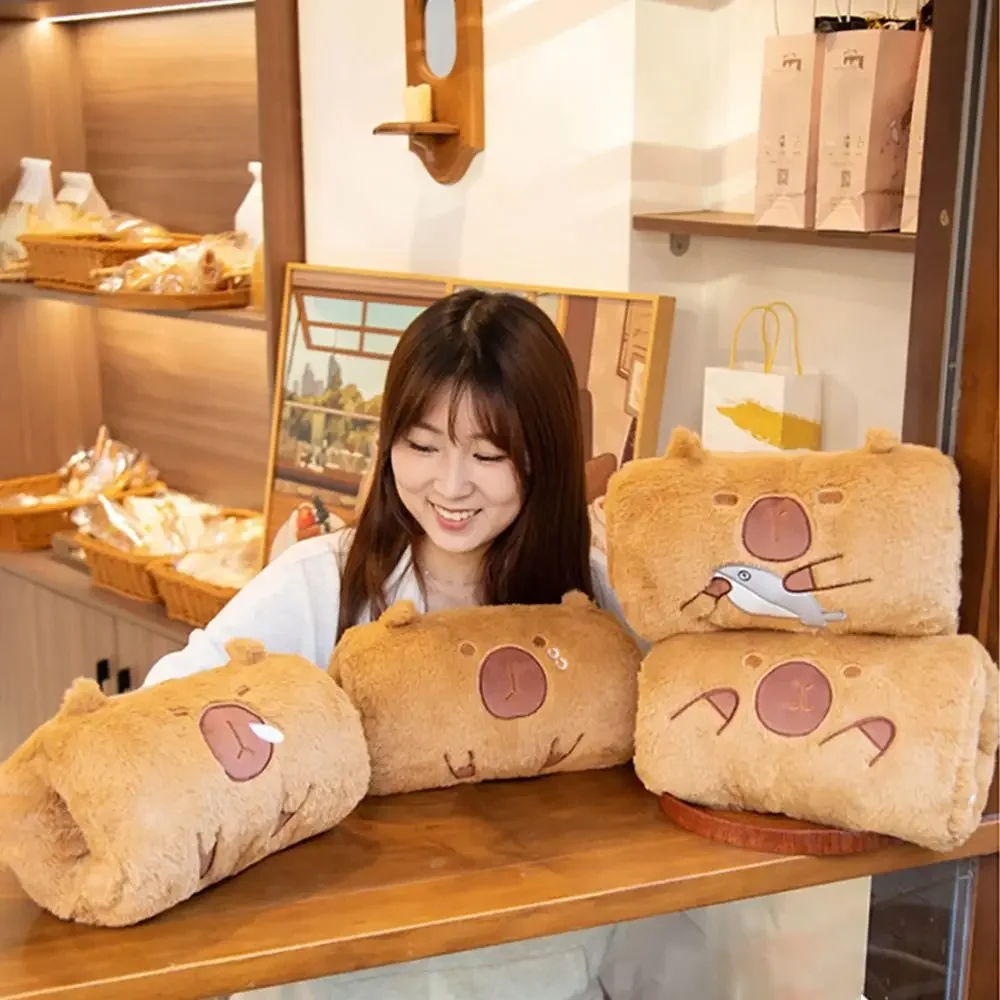 

Capybara Hand Warmer Pillow Super Soft Keep Warm in Winter Comfy Stuffed Animal Cartoon Dolls Kids Birthday Gifts Decor
