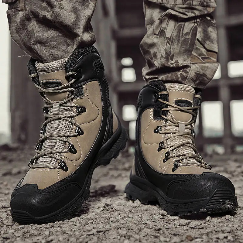 Brand Outdoor Boots Men Hiking In Various Terrains Boots Waterproof Non-slip Hiking Boots Wear-resistant Jungle Trekking 39-47
