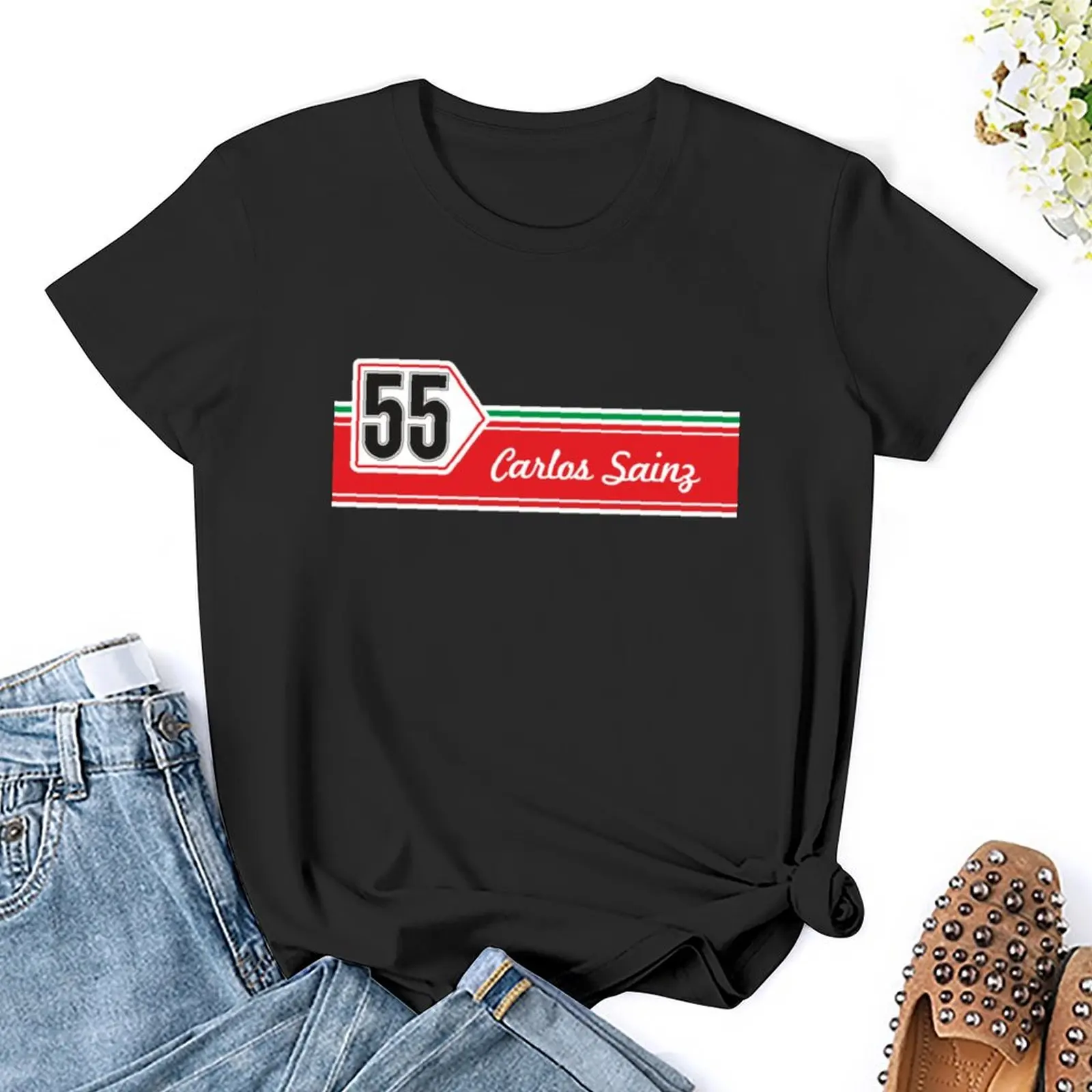 Carlos sainz 55 retro | f1 T-Shirt Anime Kleidung Sommerkleid ung süße Tops Bluse Mode Frau Bluse 2024