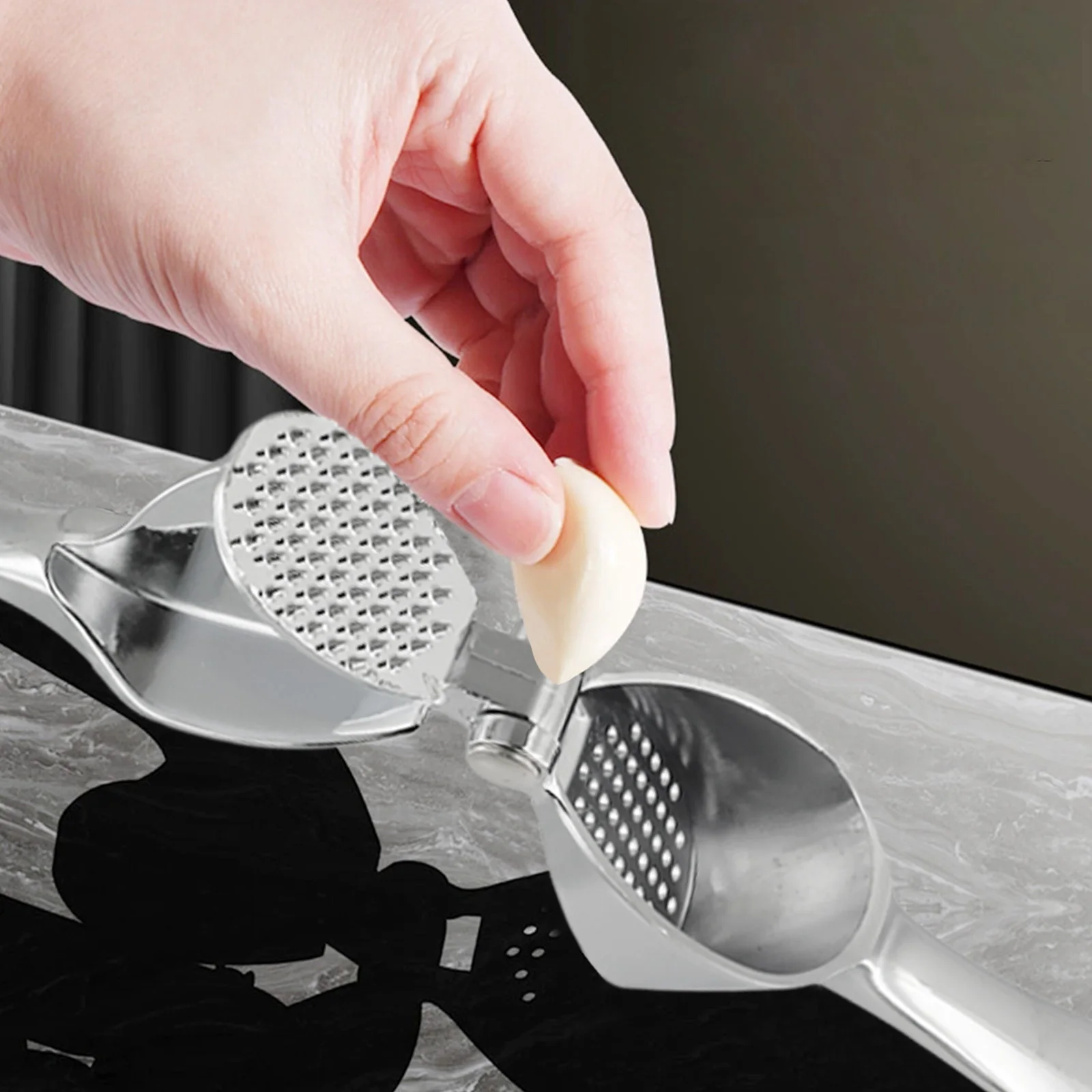 Cooking Aid Meal Preparation Garlic Press Garlic Squeezer Easy To Clean Kitchen Gadget Appliance Minimal Waste