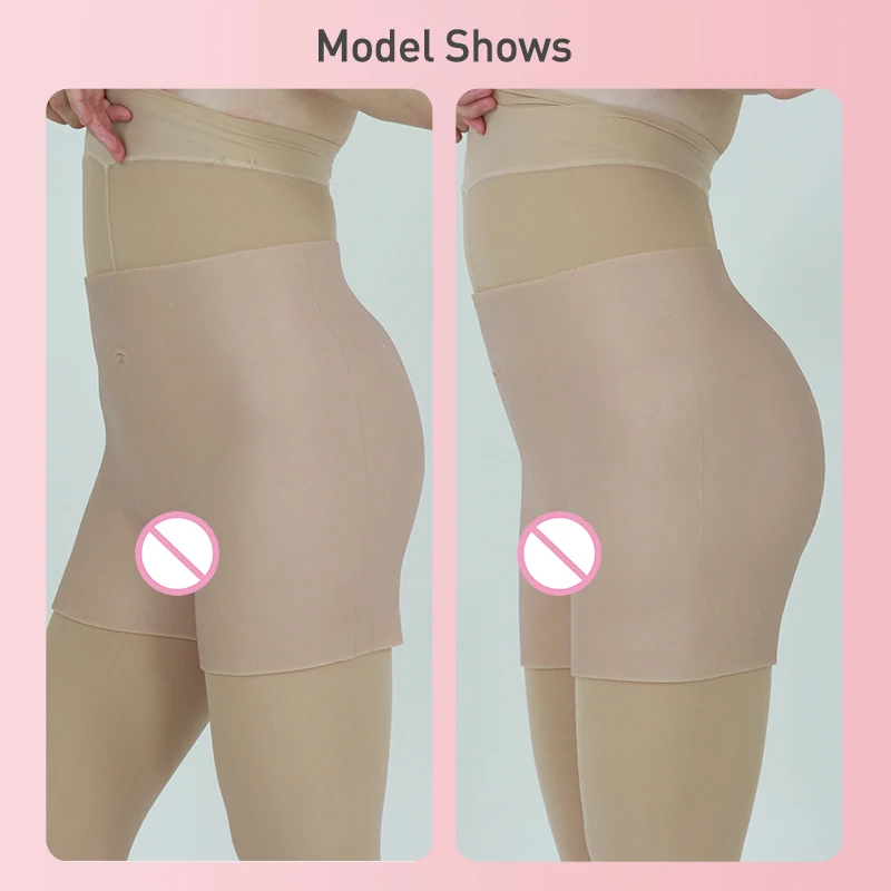 Roanyer shemale silicone penetrable fake vagina pant artificial false buttock latex underwear crossdresser DragQueen transgender