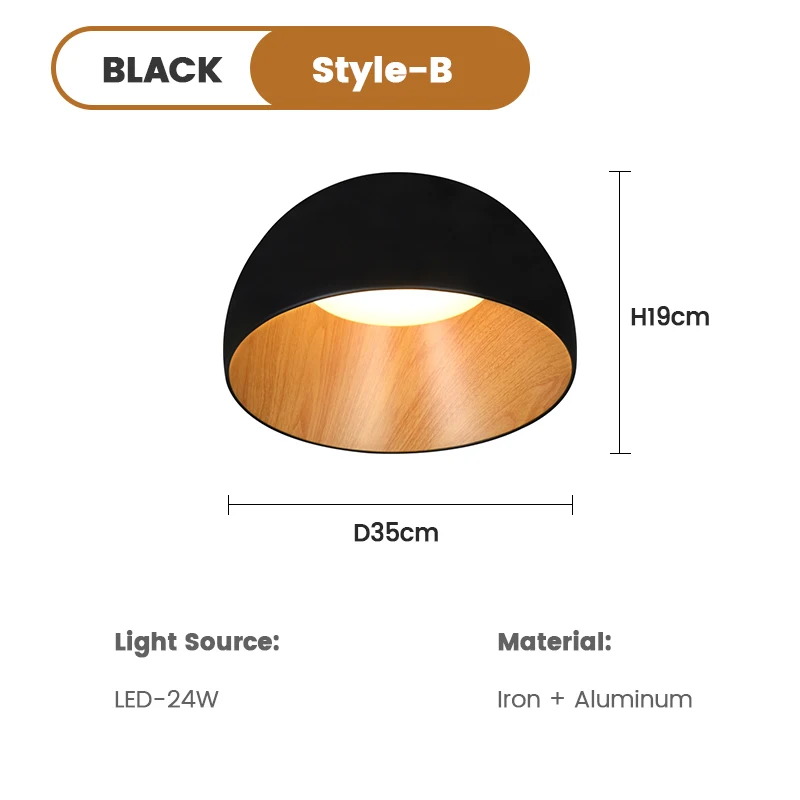 Nordic slaapkamer plafondlamp creatieve casual gepersonaliseerde schuine houtnerf Japanse stijl hoofdslaapkamer verlichtingsarmatuur