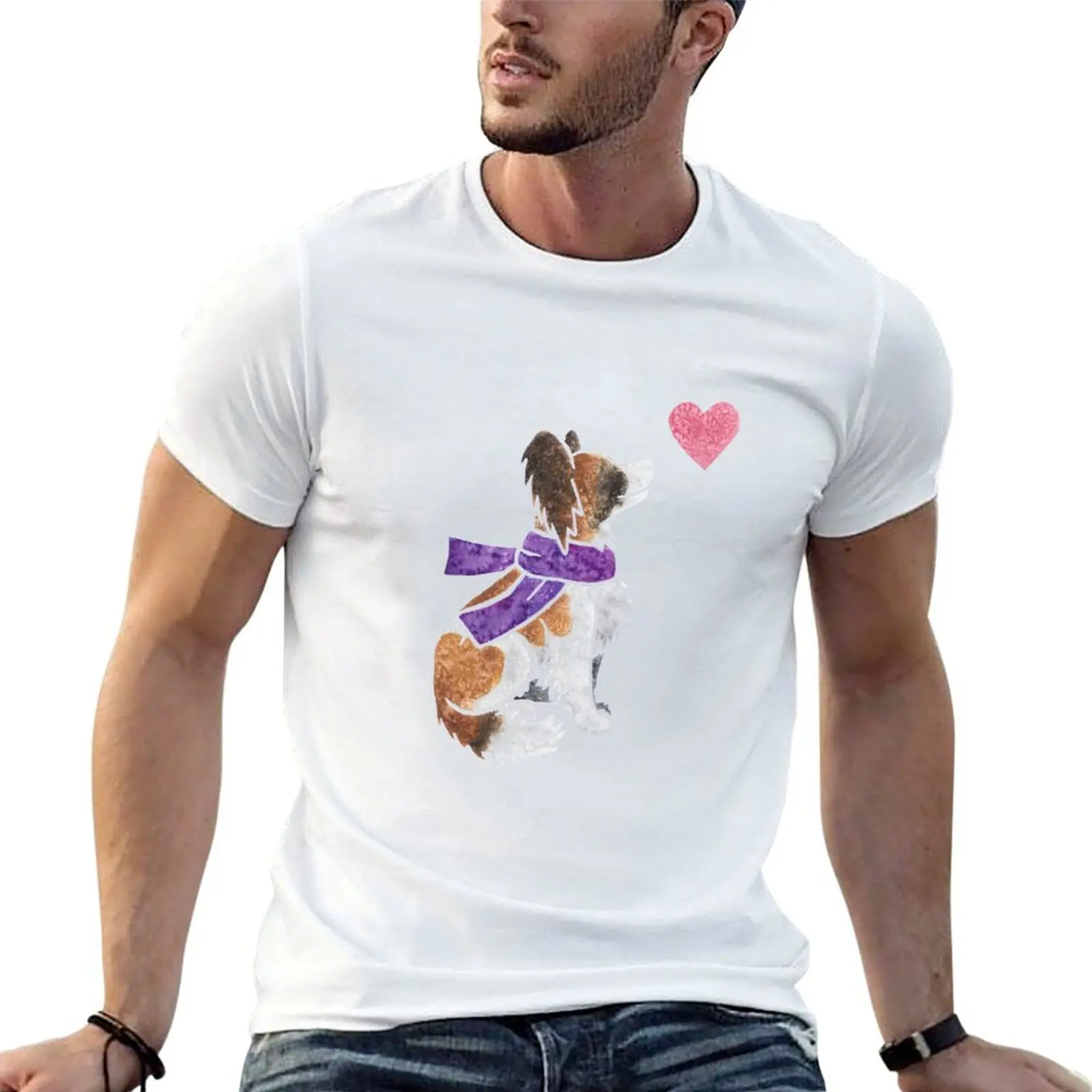 Watercolour Papillon T-Shirt sweat Funny t-shirts mens designer t shirt