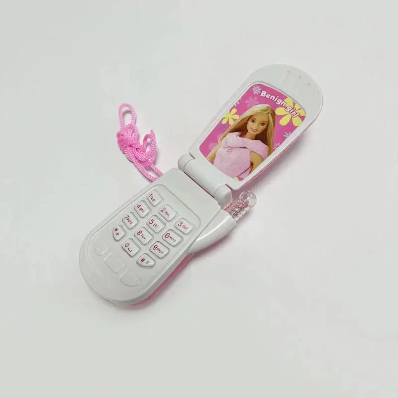 Kawaii Children Electronic Music Lighting Cell Phone Cute Vintage Imitation Flip Phone Toy Baby Boy Girl Birthday Holiday Gift