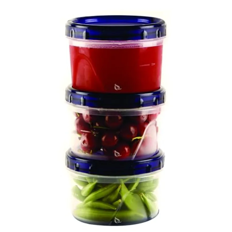 

[240 PACK] 16 oz Twist Top Storage Deli Containers - Airtight Reusable Plastic Food Storage Canisters with Twist Seal Lids, Lea