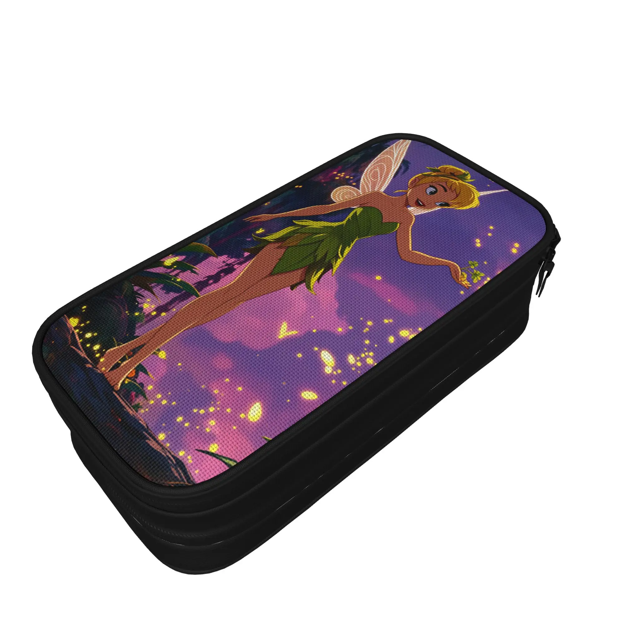 Tinker Anime Bells Pencil Case  School Pencil Cases Double Layer Child Kawaii Portable Pencil Pouch School Stationery