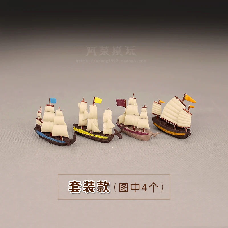 Miniatur Simulation DIY Ozean-gehen Segelschiff Modell Retro Action-figuren Spielzeug Ornament Zubehör für Sammler