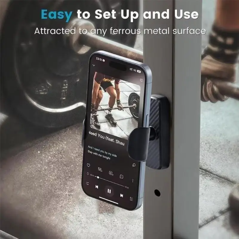 

Portable Magnetic Phone Holder 360 Rotation Perfect for Golf Cart and Gym Stand