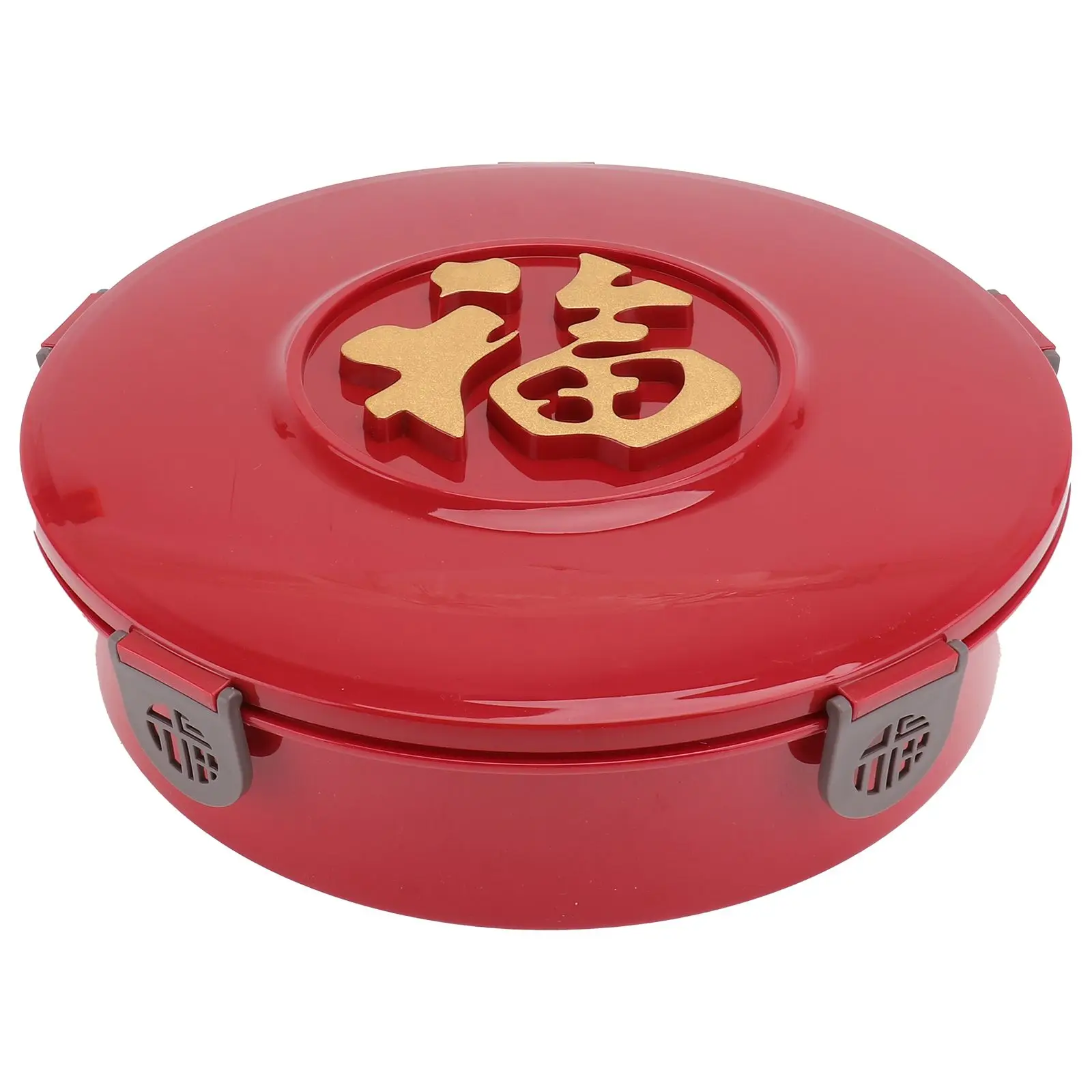 

New Year y Box Multi compartment Snack Desktop Snack Tray Tray Premium Plastic Red Fruit Plate Desktop Case Storage Container