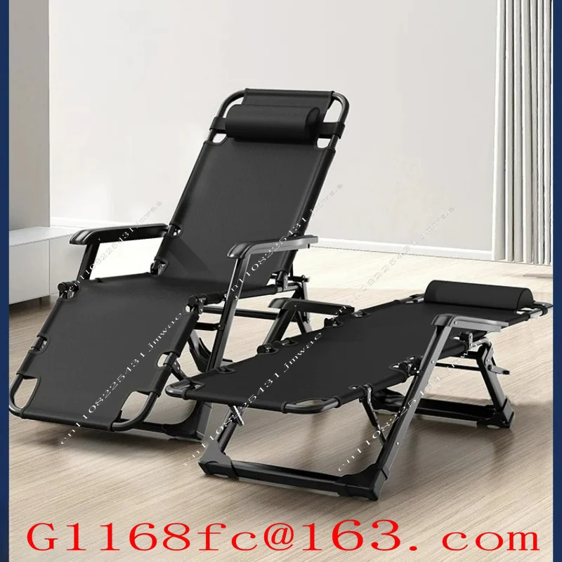 Folding Camping Cot, Single Bed for Office Nap Home, Multi-Function Reclining Lounge Chair for Adults