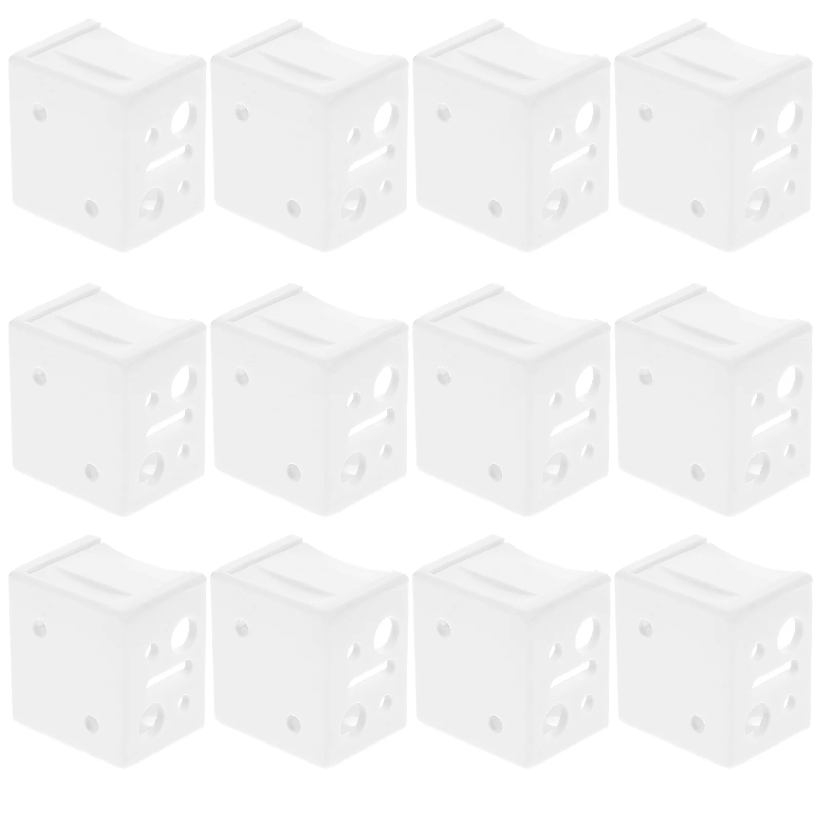 

12pcs White Blind Brackets For Window Curtains Mounting Hardware Pom Material Easy Install Indoor Outdoor Use