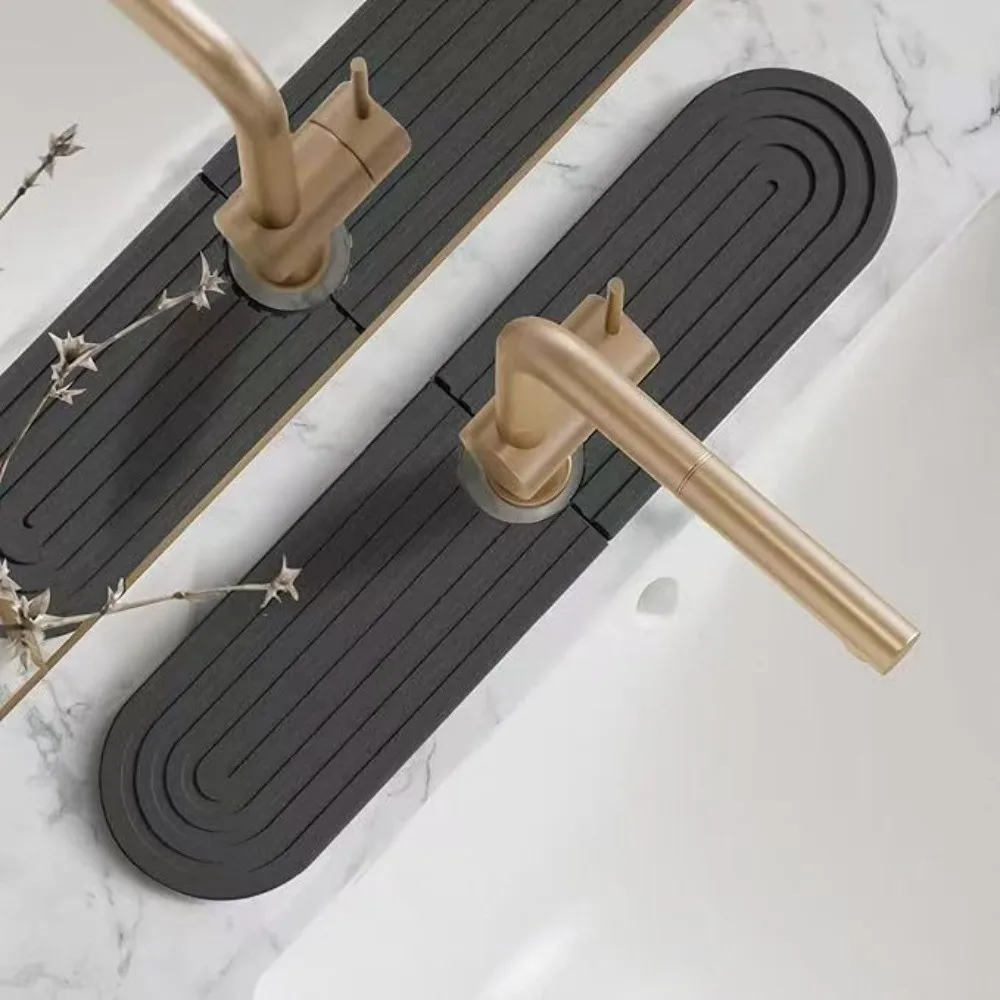 

Super Absorbent Fast Drying Faucet Mat Moisture-proof Reusable Diatomite Stone Sink Tray Diatom Mud Non-Slip Faucet Splash Guard