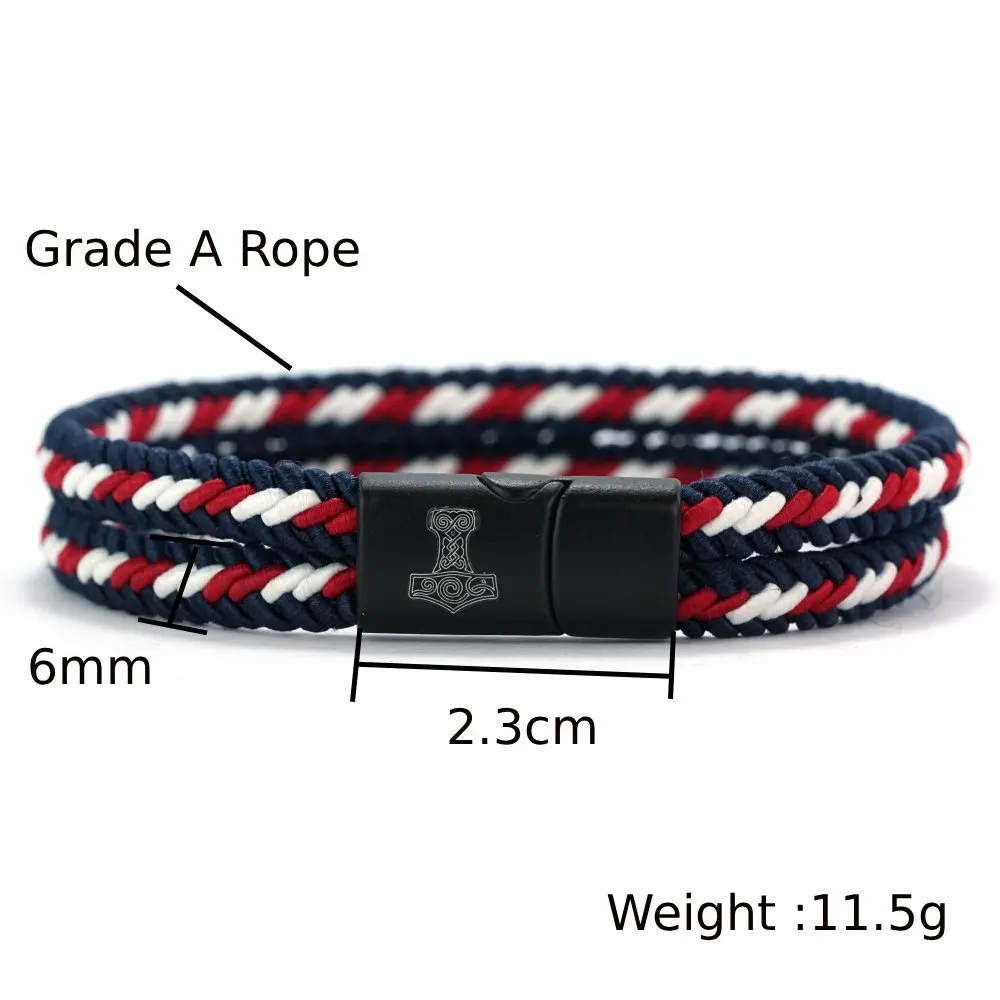Unique Ethnic Fabric Cord Bracelet For Men Multi Colors And Sizes Available Durable Sweat Resistant Wrist Accessory Viking Joias view 4
