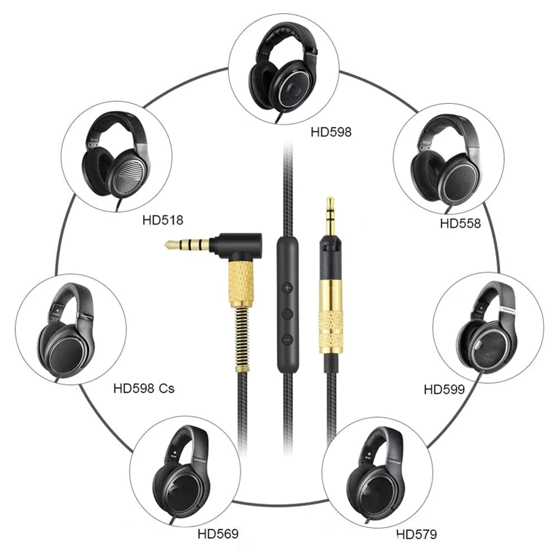 Сменный аудиокабель для наушников Sennheiser HD518 HD558 HD598 HD595 HD559 HD569 HD579 HD599