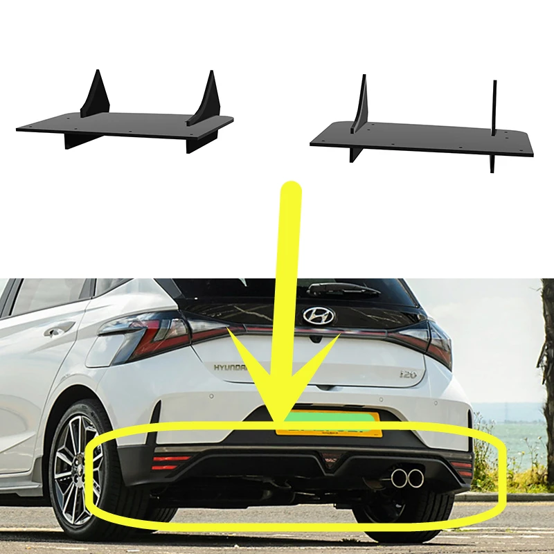 Fit Hyundai i20 N Line 2021-2024 Year Rear Diffuser Bumper Lips Spoiler Splitter Body Kit Accessories