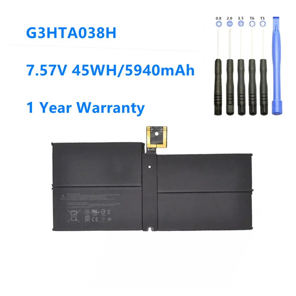 7.57V 5940mAh DYNM02 G3HTA038H Laptop Battery For Microsoft Surface Pro 5