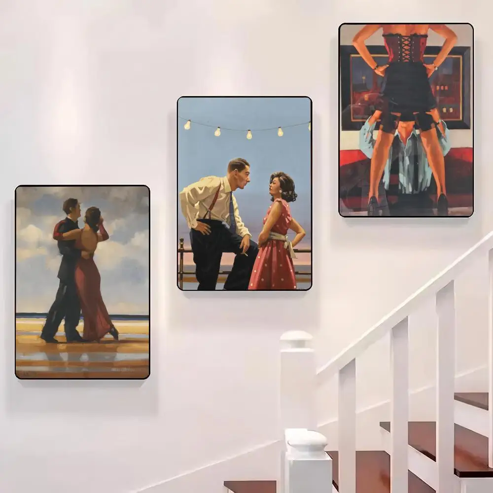 

Jack V-Vettriano Portrait Painting Poster Sticky Wall Waterproof Home Living Room Bedroom Bar Aesthetic Decoration Perfect Gift