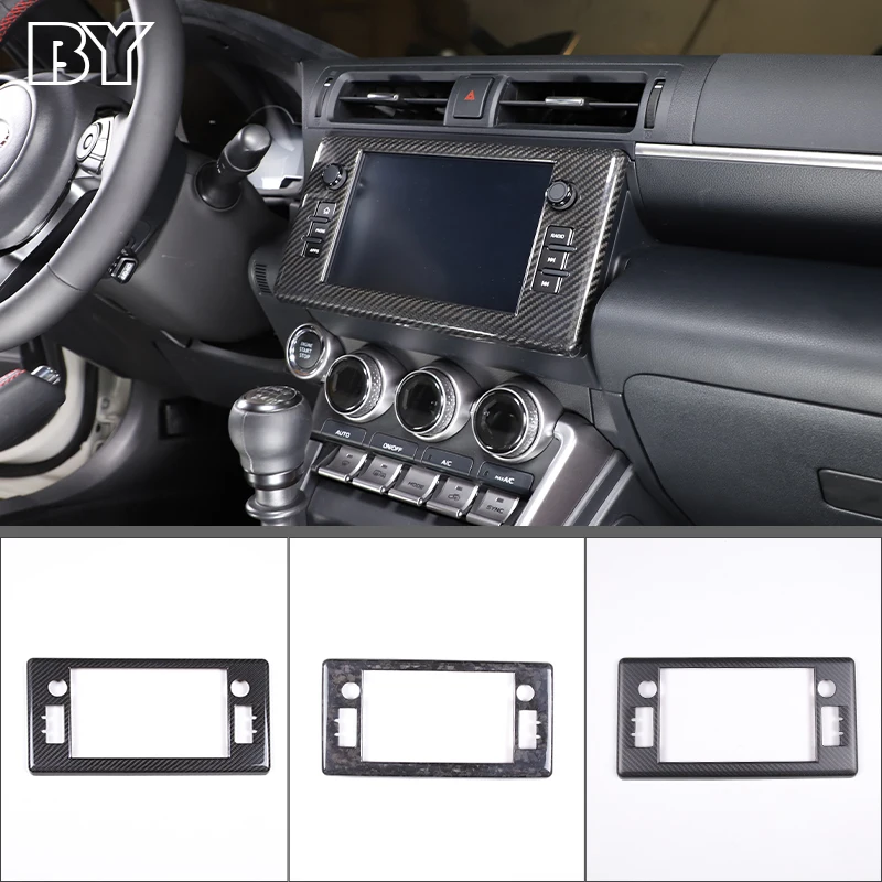 

For Toyota 86/Subaru BRZ 2022 Car Accessories Central Control Navigation Screen Trim Cover Decoration Frame Real Carbon Fiber