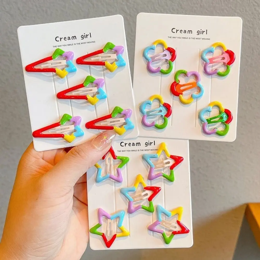 Новая милая заколка для волос BB, Радужный подарок, боковая челка, заколка со звездой, красочная заколка для волос с уткой, заколка для волос для девочек