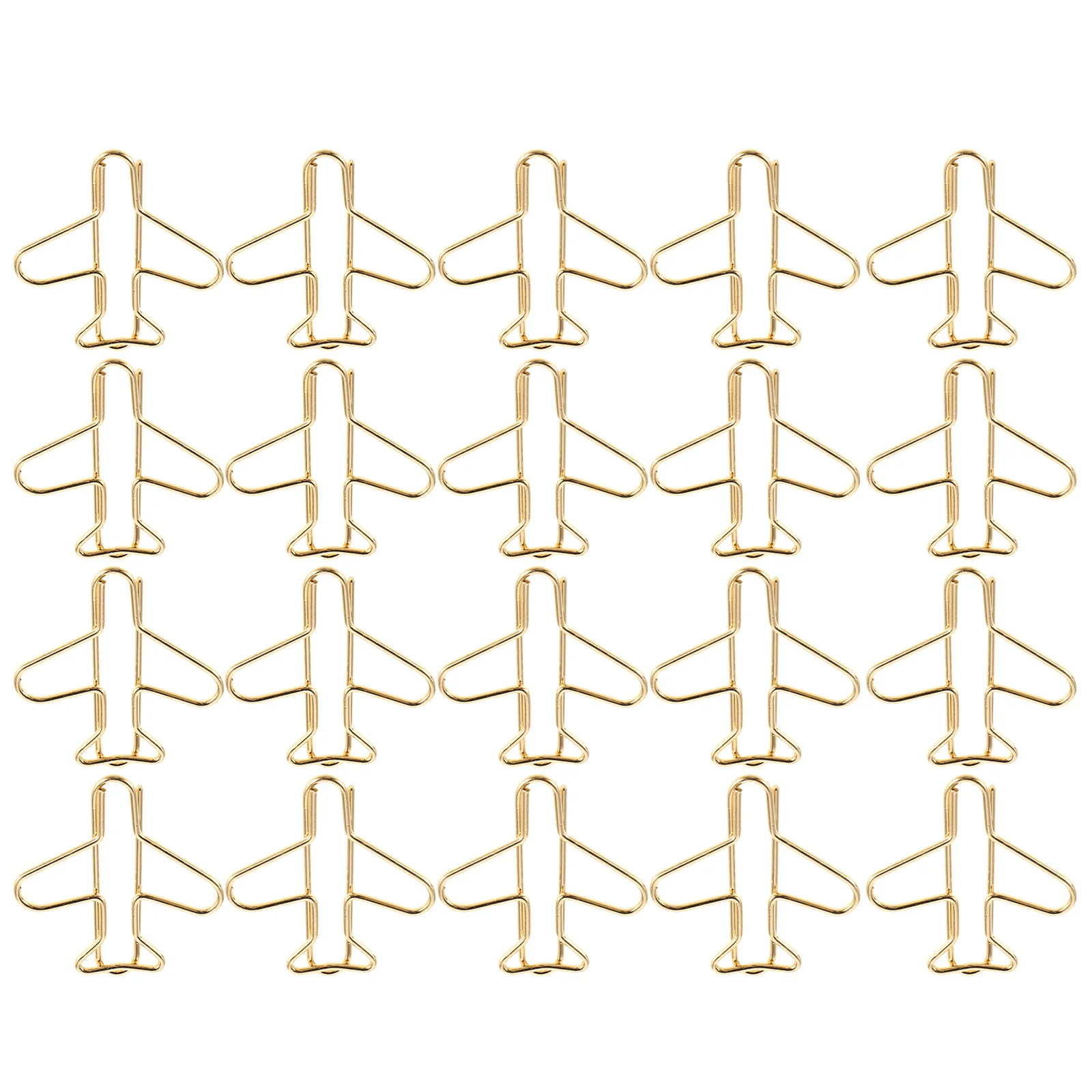 20Pcs Unique Paper Clips Airplane Design Metal Organizer Clips for Documents Travel Notes Craft Projects Cute Page Holders