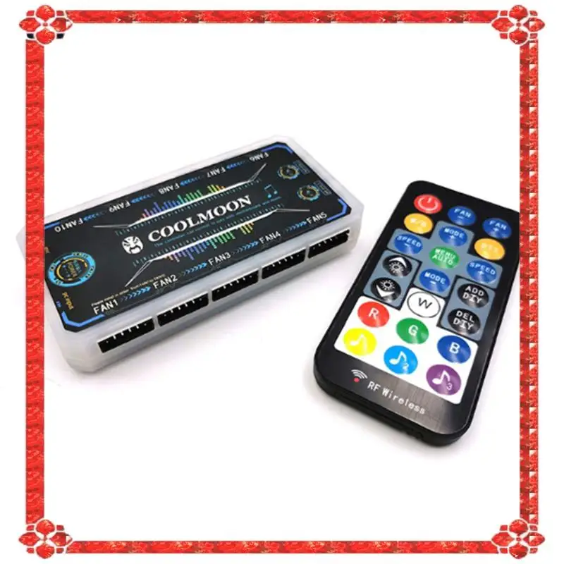 

24-Hour Delivery COOLMOON Remote RGB Lighting Music Controller Chassis Fan Desktop Computer Chassis Fan Controller RF Remote Con