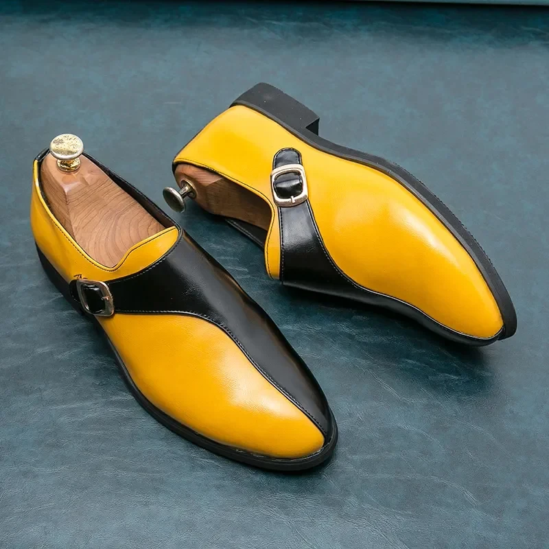 Leather Shoes Mens Designer Dress Formal Leather Shoes Fashion Wedding Casual Slides Men Loafers Driving Half Shoes