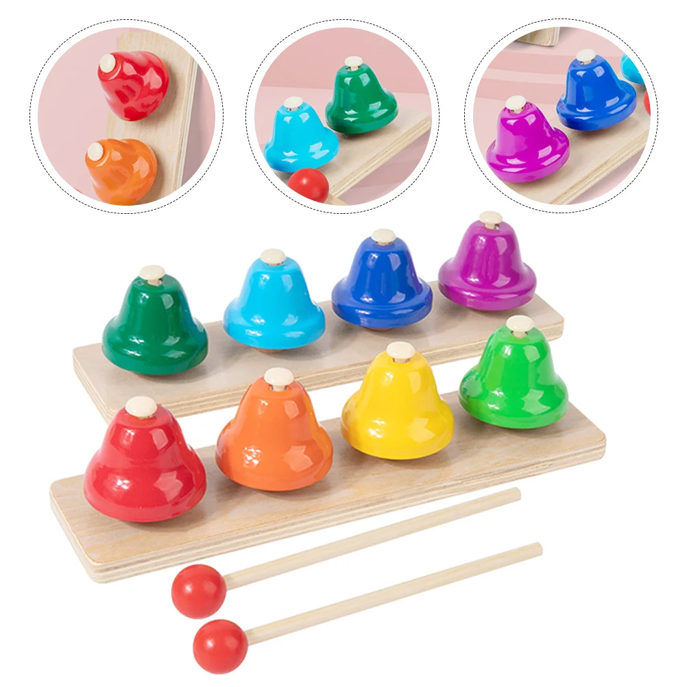 

1Set 8 Tones Hand Bells Desk Bells Percussion Musical Instrument Coordination Early Music Learning Tool 8 Tones Class Bell