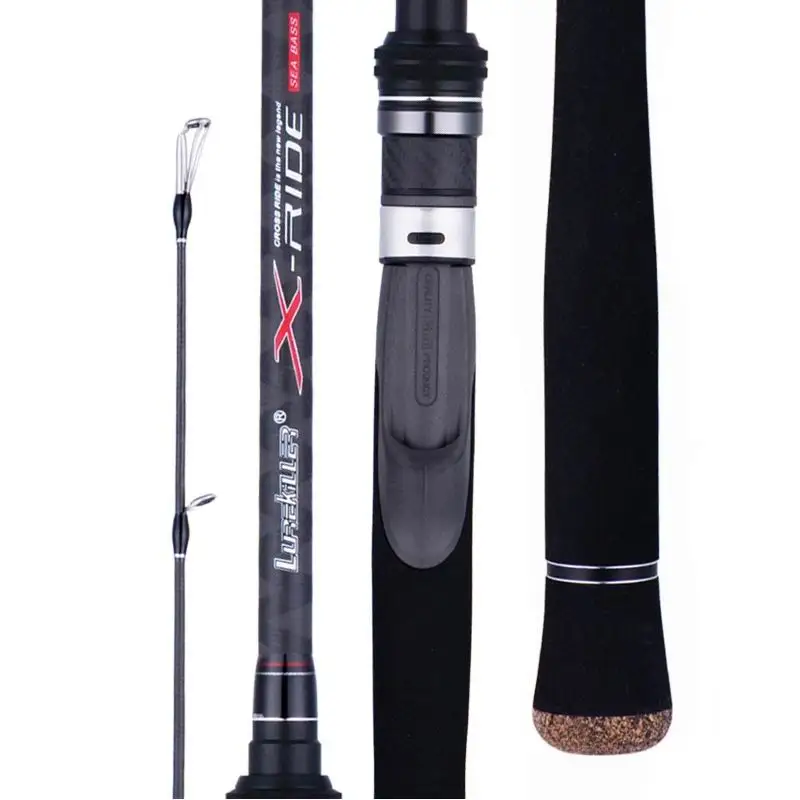 

ZZ547 3.3m Carbonfiber X Wrapped Fast MH Fuji Guide Straight Handle Spinning Seabass Fishing Rod Tip 2.4mm Bait 15-50g