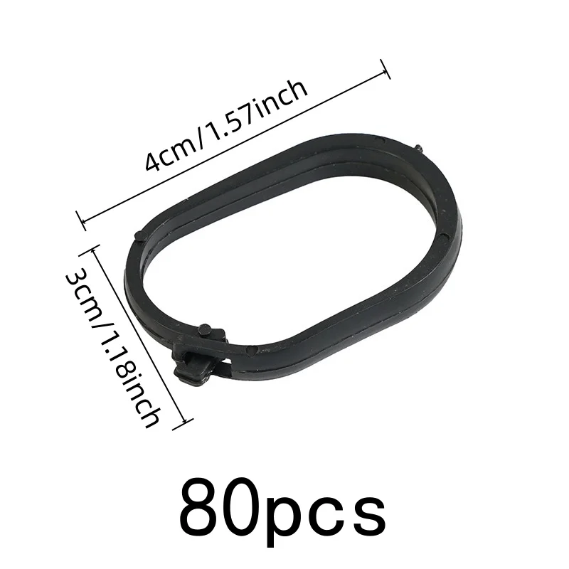 80 pcs No Drill Drape Hooks Rust Resistant Outdoor, designed for Patio Pergola Drapes, Heavy Duty Plastic