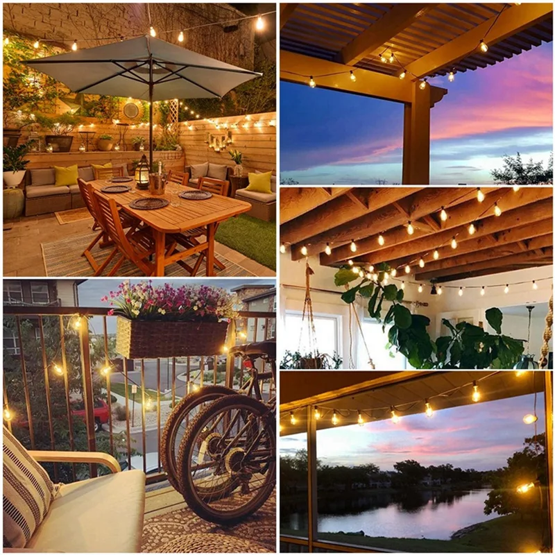 ABHZ-ST38 مصباح ليد سلسلة فناء شاتيربروف أضواء مقاوم للماء سلسلة ضوء لبيسترو الشرفة سطح السفينة الفناء الخلفي الاتحاد الأوروبي التوصيل #4