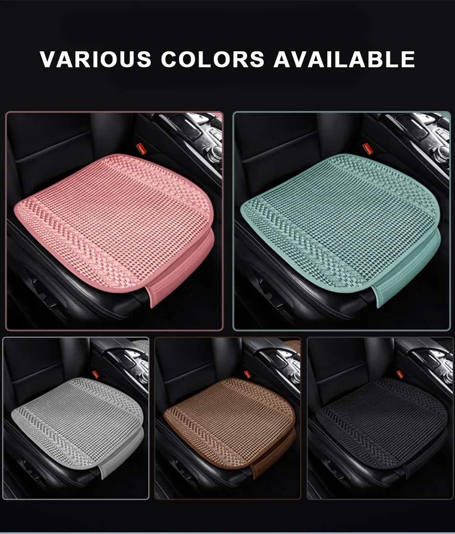 SEAMETAL Sommer Auto Sitz Abdeckung Atmungs Eis Seide Universal Vorne Hinten Sitzkissen Pad Matte Schutz Auto Innen Zubehör – Detail 5