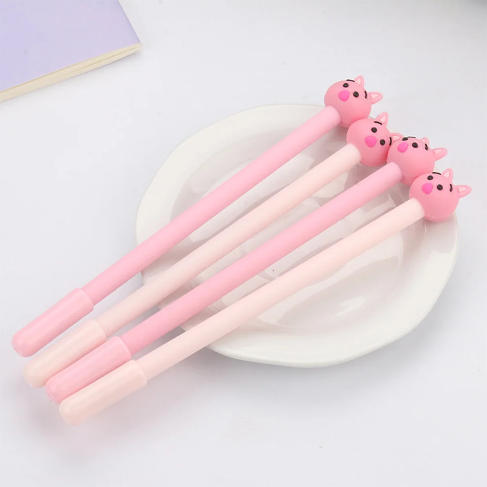 10PCS 05MM Cartoon Pig Writing Gel Ink Pen for School Office Students (Random Color) Gel Pens Cartoon Gel Pens