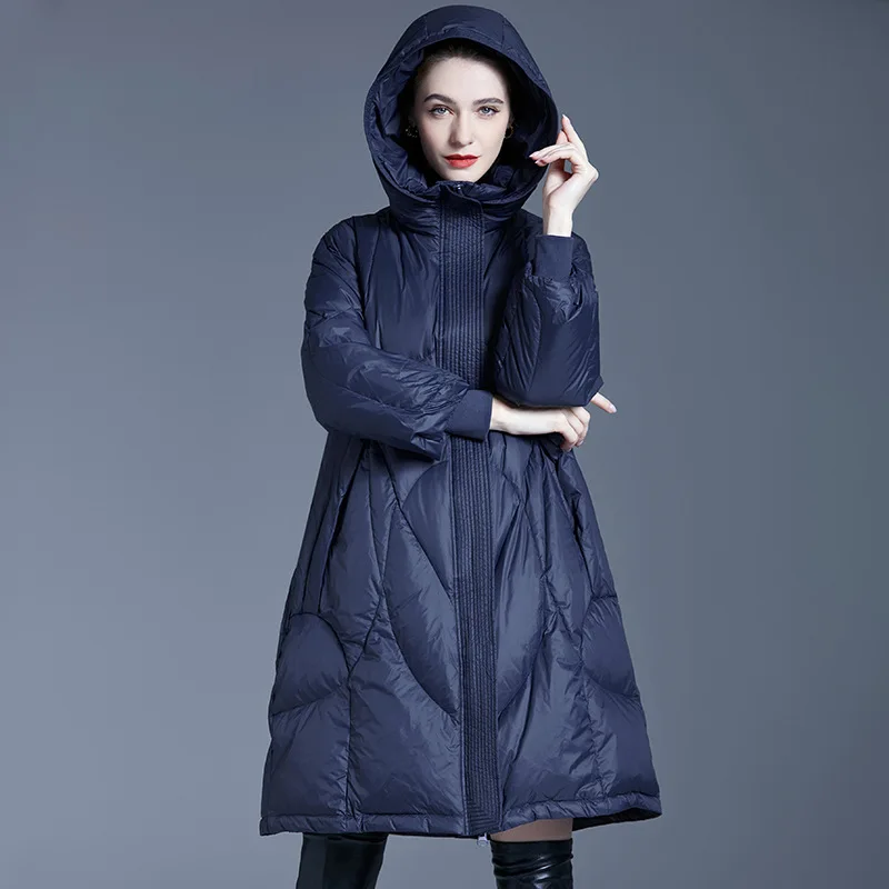 Women'S Winter Duck Down Jacket 2023 Woman Clothing Female Lightweight Padded Clothes Long Padding Outerwear Warm Luxury Coats