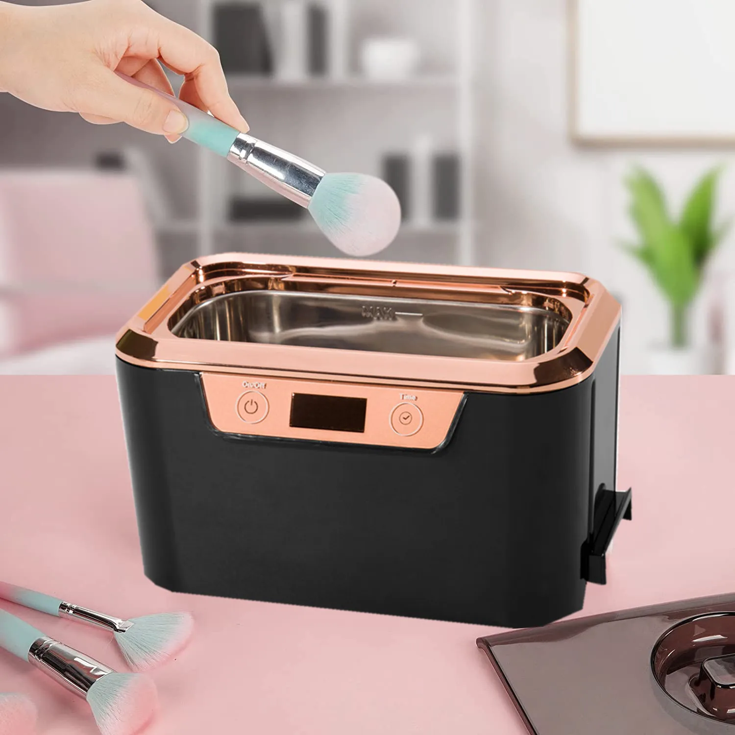Automatic Self Cleaning Makeup Brush Ultrasonic Cleaner With Digital Timer CDS-310