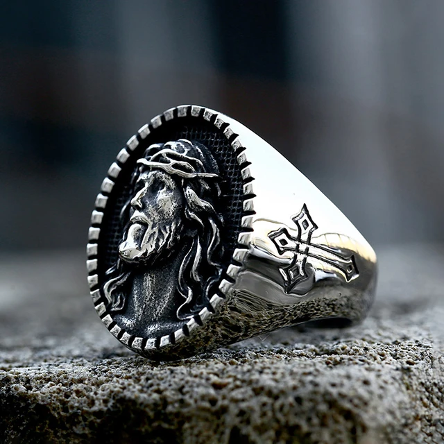 Men's christian jewelry rings clearance