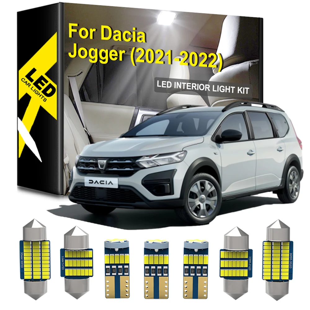 

BMTxms 10PCs Canbus LED Interior Light Kit For Dacia Jogger 2021 2022 Map Dome Trunk Glove Box License Lamp Bulb Accessories