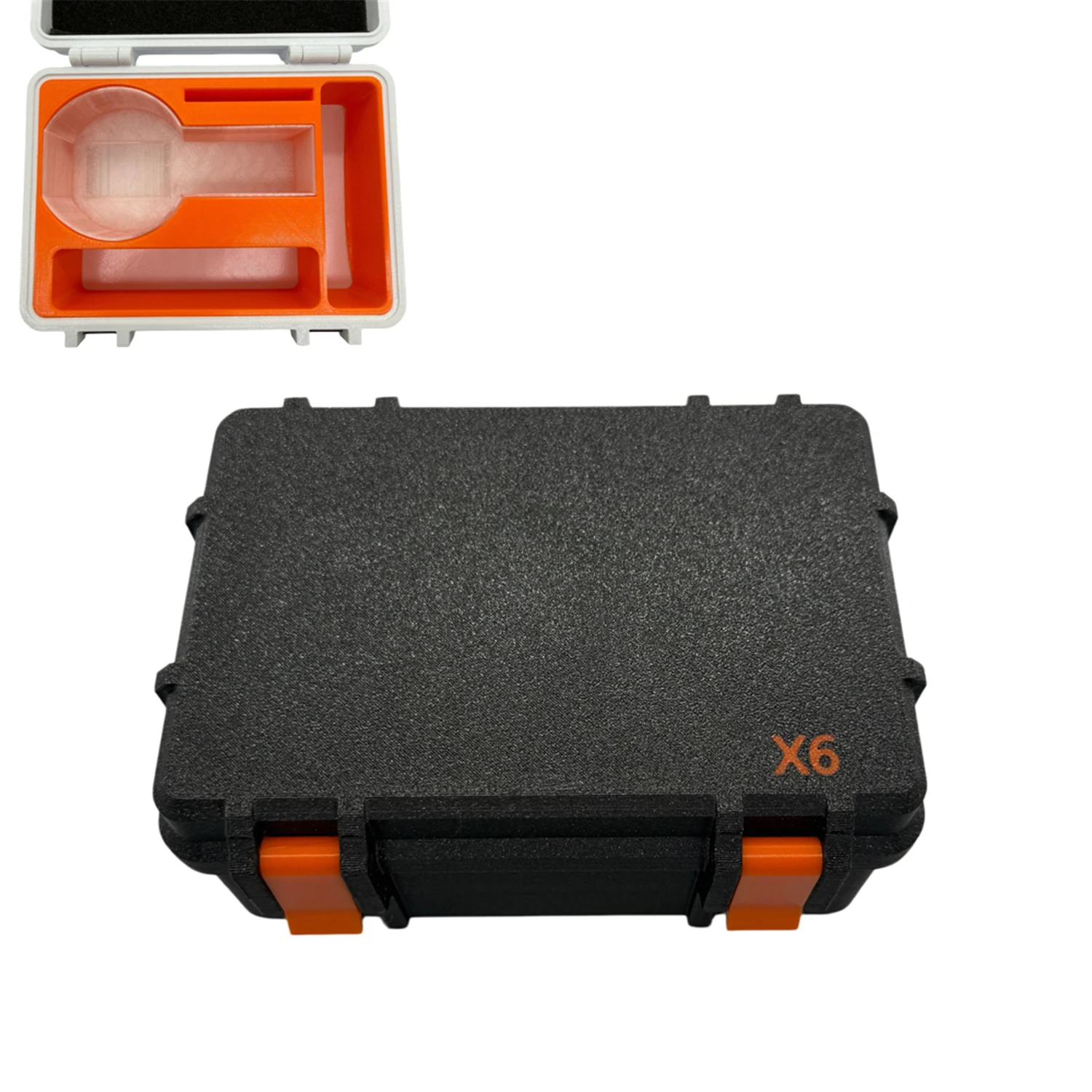 Storage Case for Insta360 X6 3D Printed Organizer with TPU Liner Sponge Padding Shockproof Waterproof Scratch Resistant