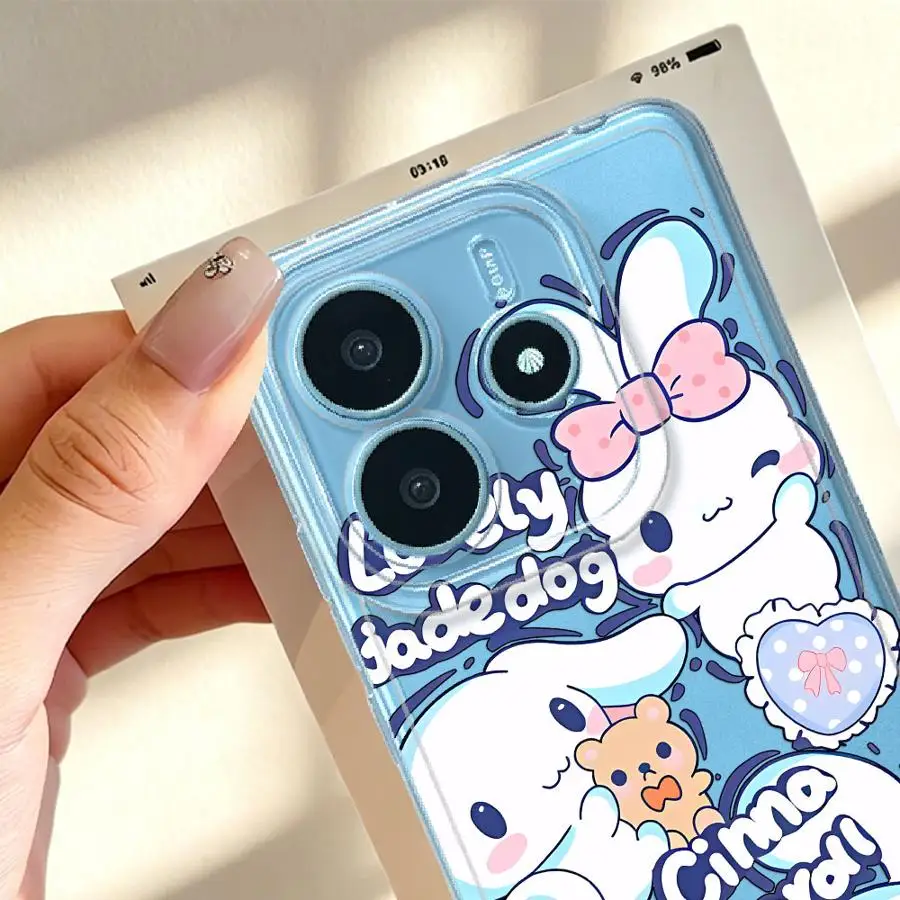 Lovely Sanrio Cinnamoroll Soft Phone Cover Case for Xiaomi Redmi Note 15 11S 10S 9 10 13C 11 A4 12S 14C 12 Note 13 14 Pro Plus view 3