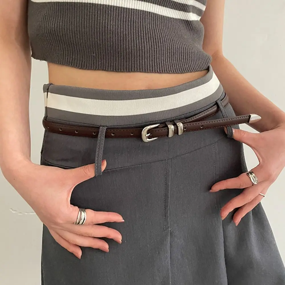 

Casual Adjustable Women's Belt Korean Style Harajuku Y2k Waist Belt Retro Pu Leather Jeans Waist Band Lady