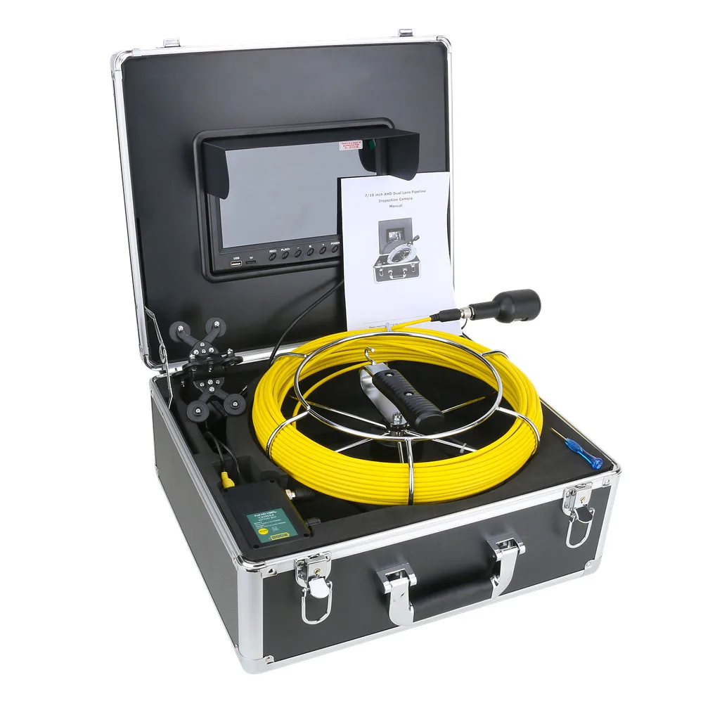 9 Inch Dual Camera DVR 30M 1080P HD Dual Camera Lens Drain Sewer Pipeline Industrial Endoscope Pipe Inspection Video Camera
