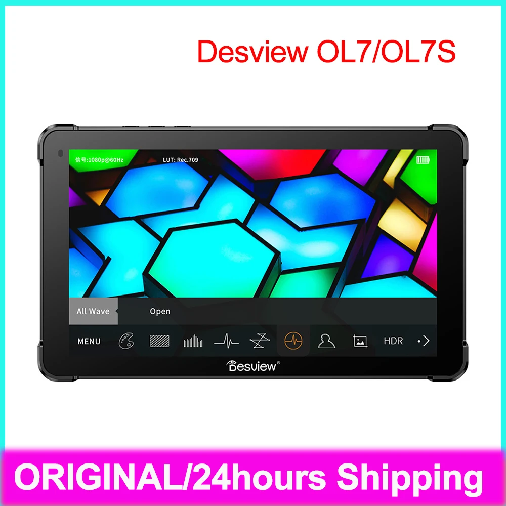 Desview OL7/OL7S 7-дюймовый OLED-дисплей 3D LUT DSLR-камера Полевой монитор Высокая яркость HDMI-совместимые SDI-входной выходной монитор Desview OL7/OL7S 7-дюймовый OLED-дисплей 3D LUT DSLR-камера Полевой монитор Высокая яркость HDMI-совместимые SDI-входной выходной монитор
