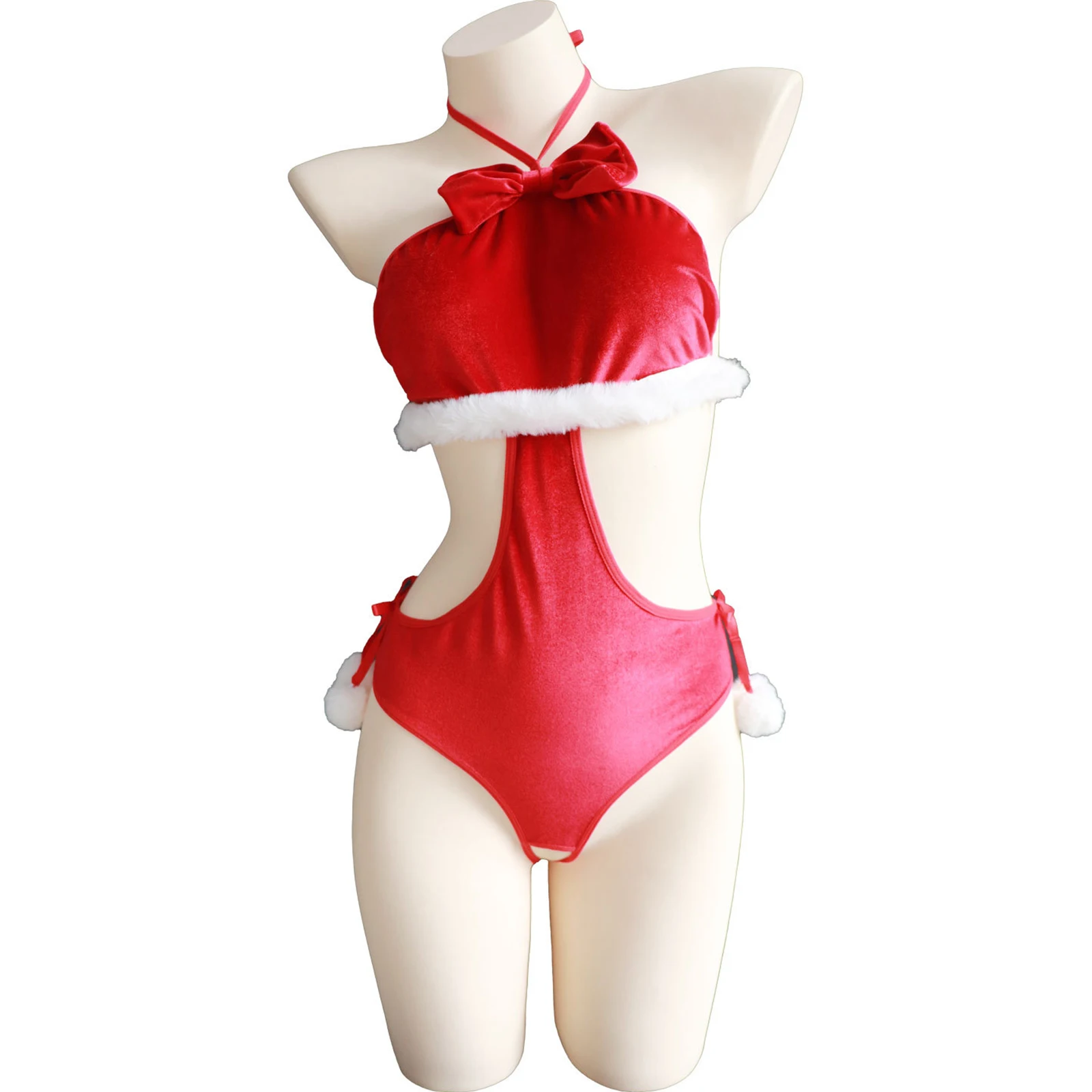 

Women Christmas Lingerie Role Play Tempting Bodysuit Bunny Lady Sissy Flirting Teddies for Festival Dating Erotic Nightwear