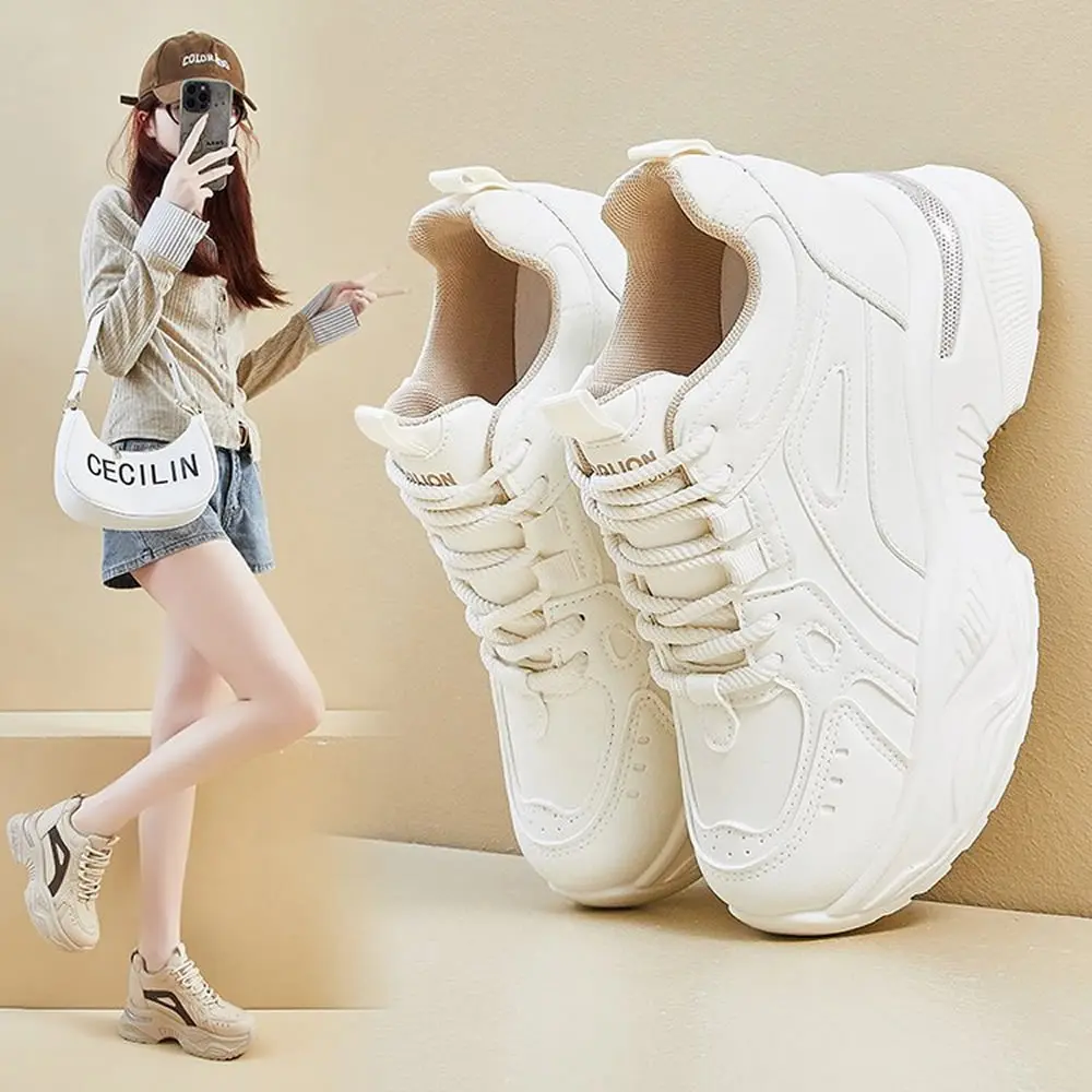 أحذية Dad oes النسائية مع زيادة داخلية قابلة للتنفس أحذية رياضية صيفية متعددة الاستخدامات كاجوال كورية Sle