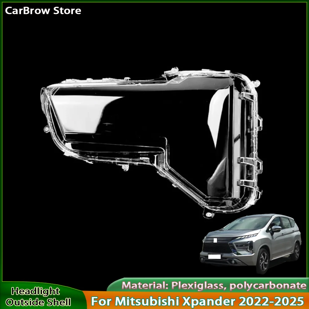 

Headlight Shell Lens Plexiglass For Mitsubishi Xpander 2022 2023 2024 2025 Headlamps Transparent Lampshade